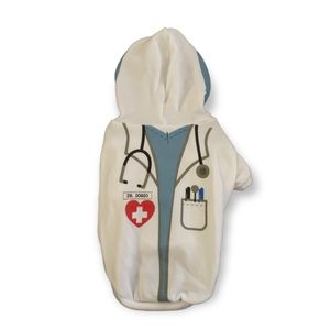 Pet Hoodie Dr. Doggo. Size M. NWT